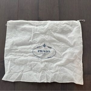 Prada White Logo Dust Bag